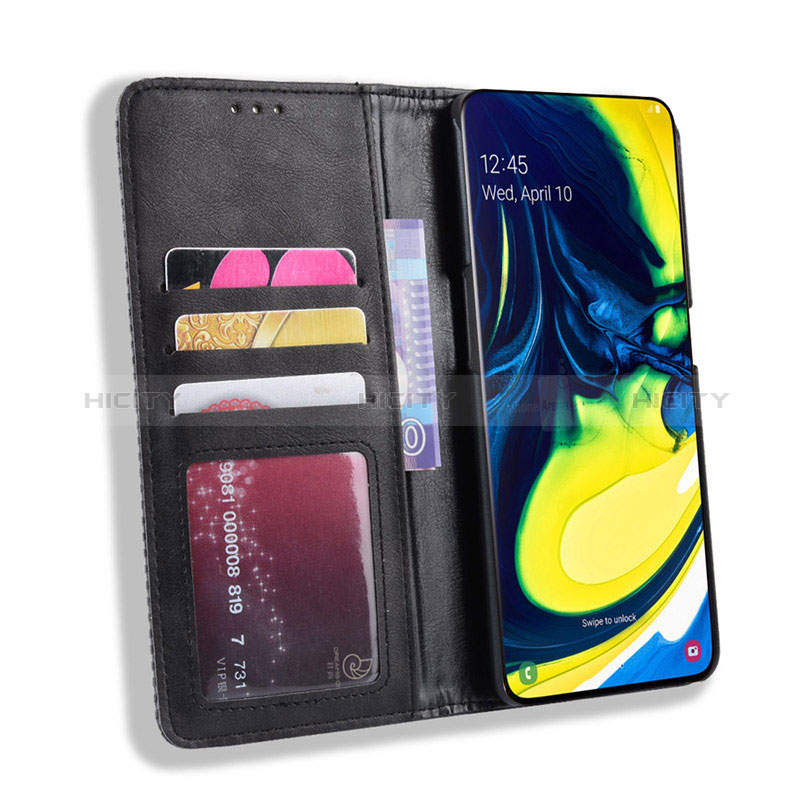 Custodia Portafoglio In Pelle Cover con Supporto BY4 per Samsung Galaxy A80