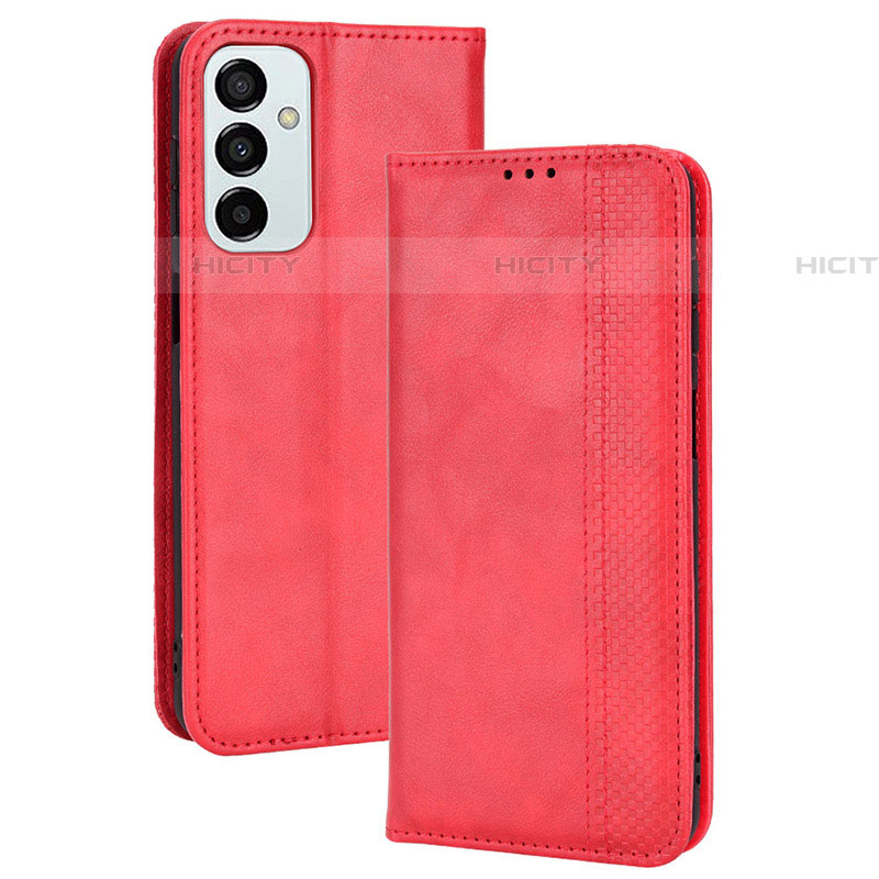 Custodia Portafoglio In Pelle Cover con Supporto BY4 per Samsung Galaxy F23 5G Rosso