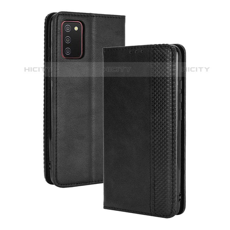 Custodia Portafoglio In Pelle Cover con Supporto BY4 per Samsung Galaxy M02s Nero