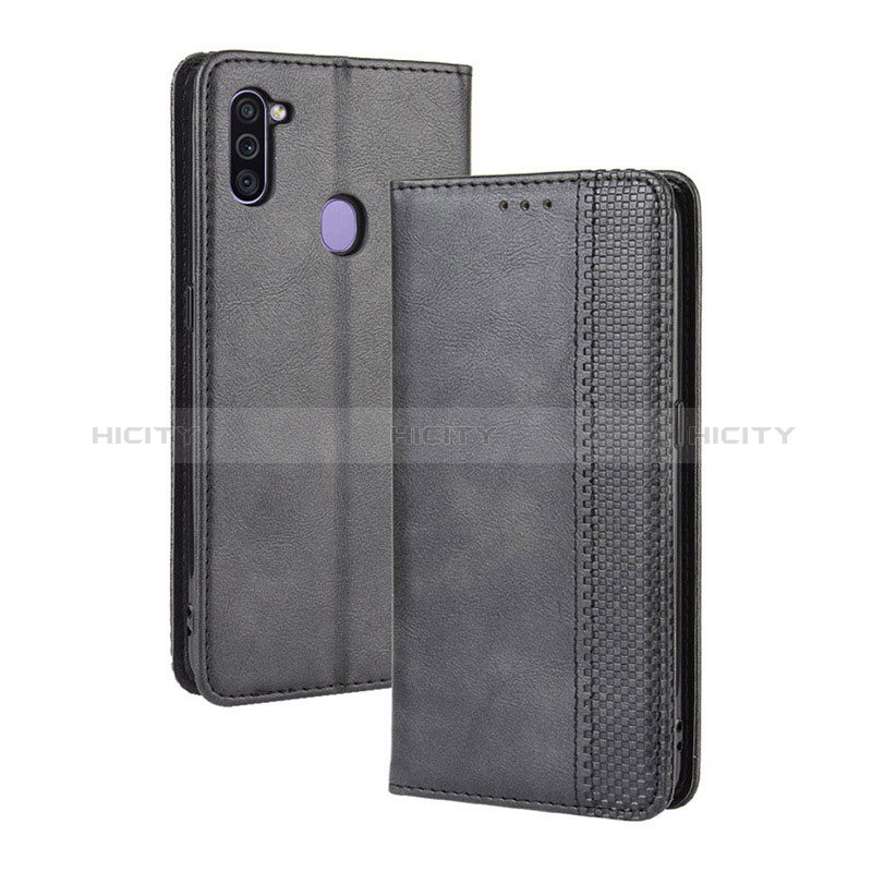 Custodia Portafoglio In Pelle Cover con Supporto BY4 per Samsung Galaxy M11 Nero