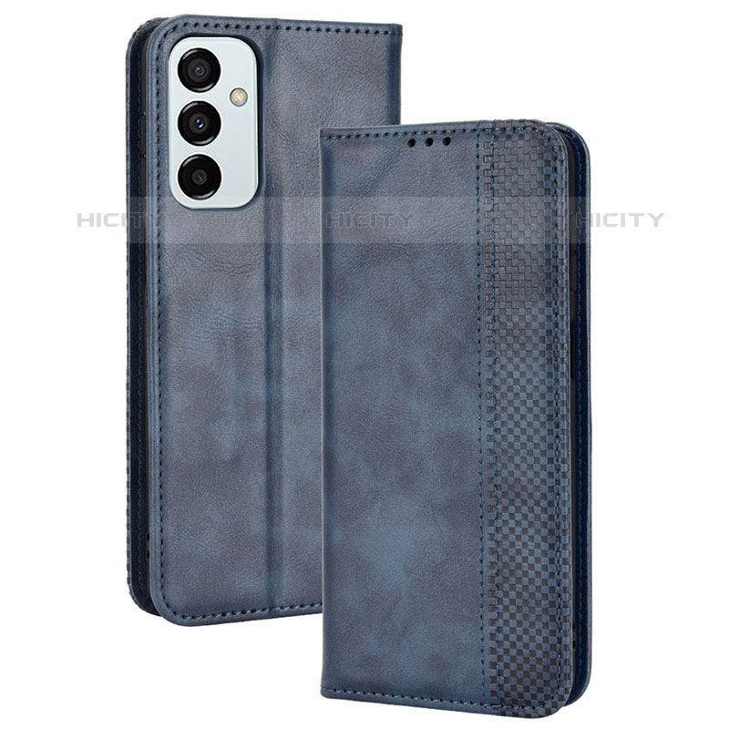 Custodia Portafoglio In Pelle Cover con Supporto BY4 per Samsung Galaxy M23 5G Blu