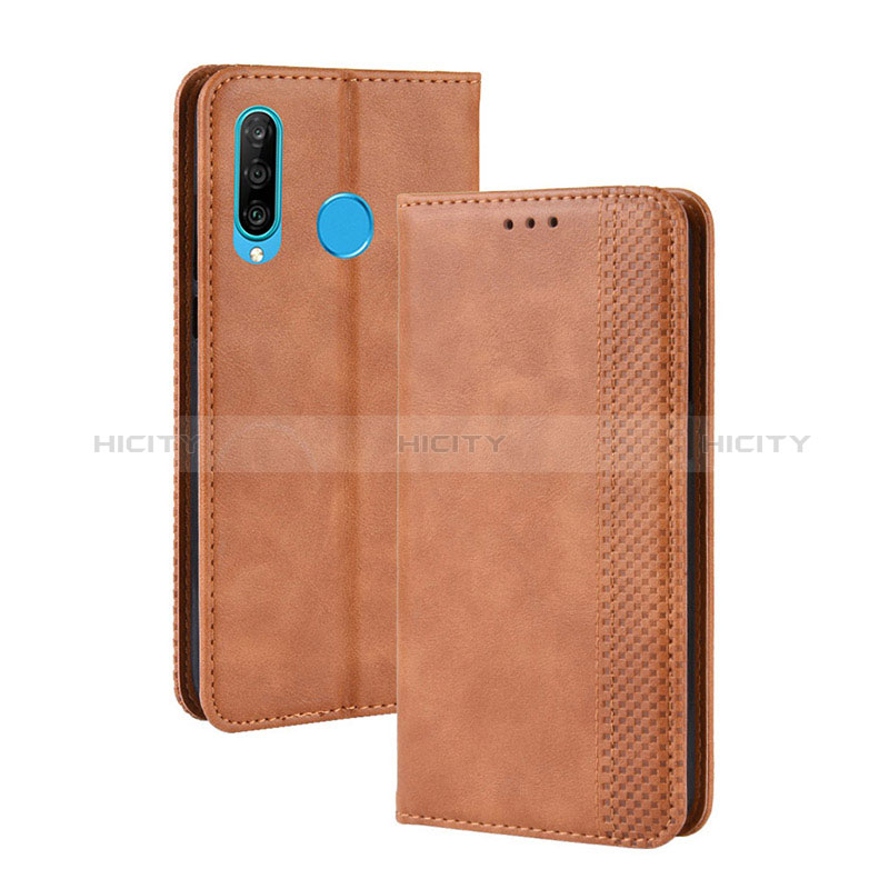 Custodia Portafoglio In Pelle Cover con Supporto BY4 per Samsung Galaxy M30 Marrone