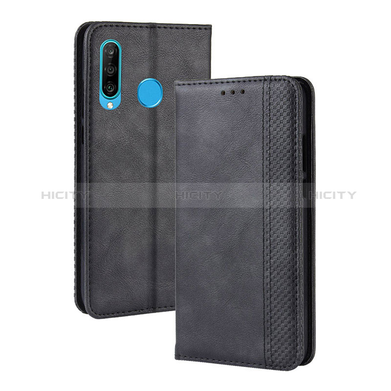 Custodia Portafoglio In Pelle Cover con Supporto BY4 per Samsung Galaxy M30 Nero