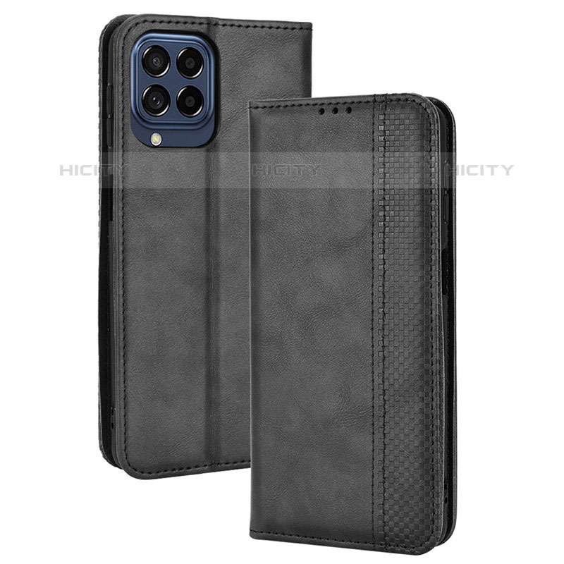 Custodia Portafoglio In Pelle Cover con Supporto BY4 per Samsung Galaxy M33 5G Nero