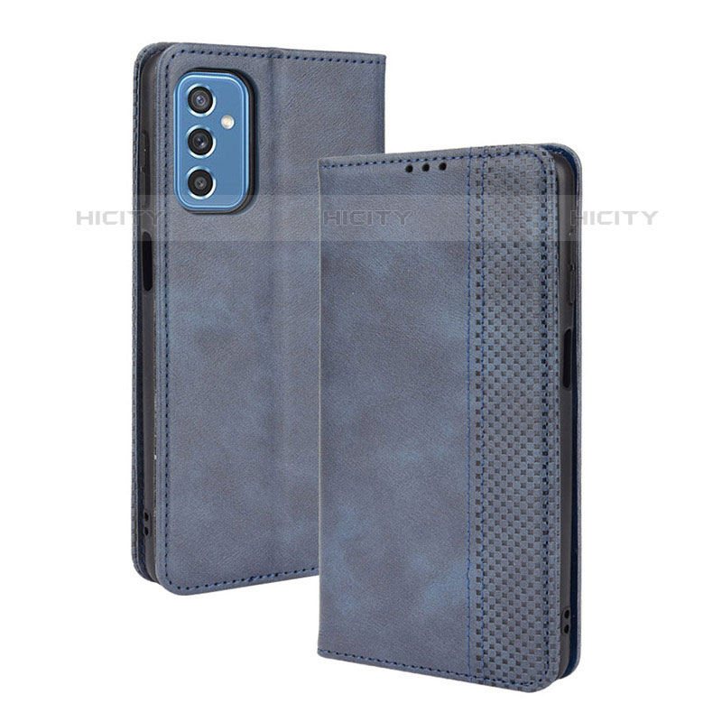 Custodia Portafoglio In Pelle Cover con Supporto BY4 per Samsung Galaxy M52 5G Blu