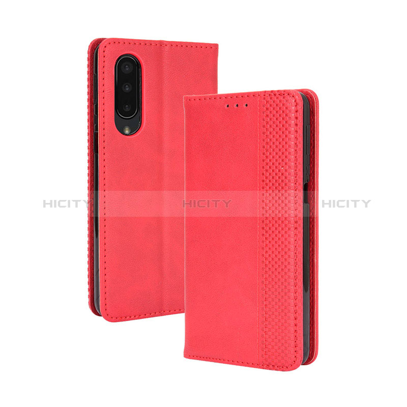 Custodia Portafoglio In Pelle Cover con Supporto BY4 per Sharp Aquos Zero5G basic Rosso