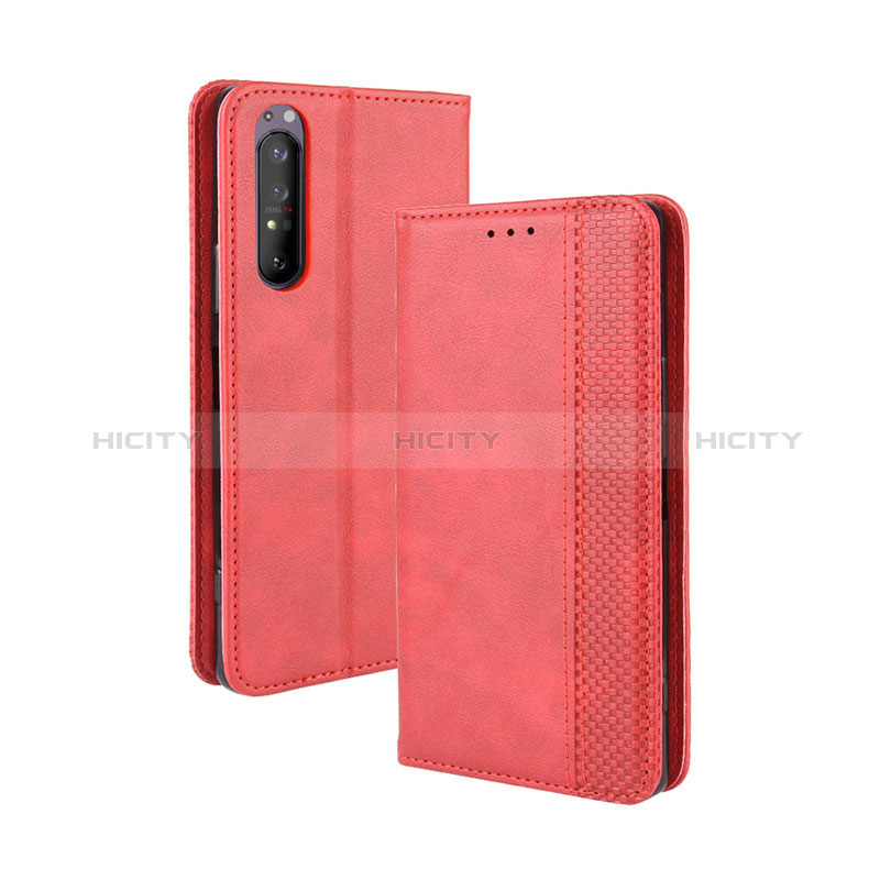 Custodia Portafoglio In Pelle Cover con Supporto BY4 per Sony Xperia 1 II