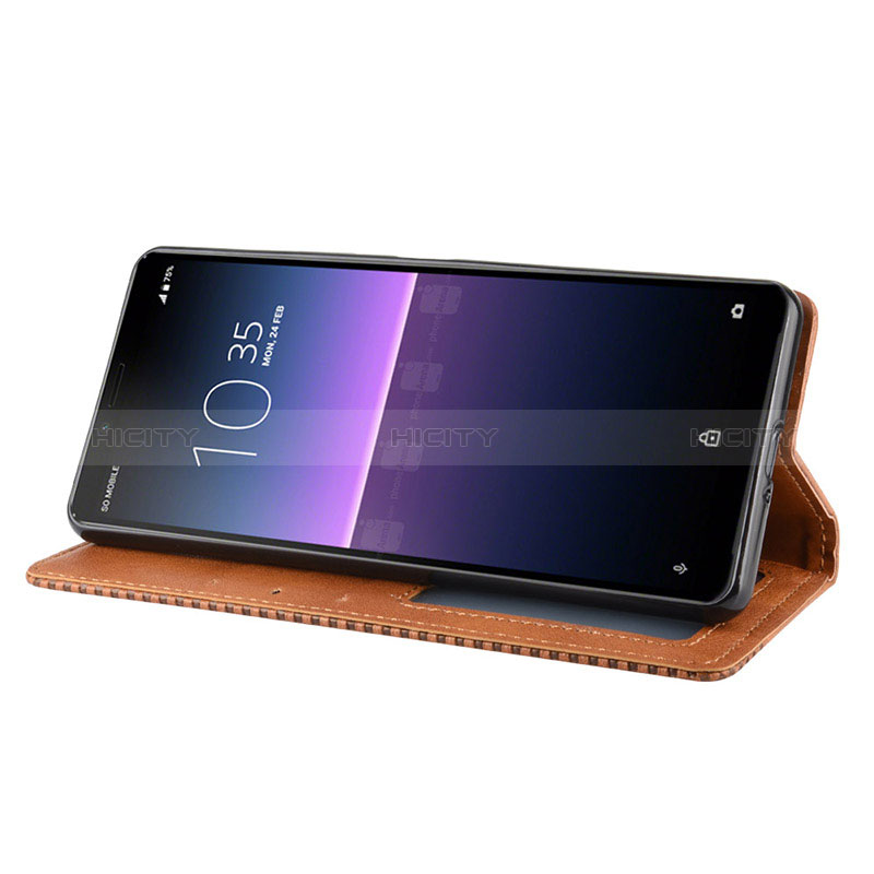 Custodia Portafoglio In Pelle Cover con Supporto BY4 per Sony Xperia 10 II