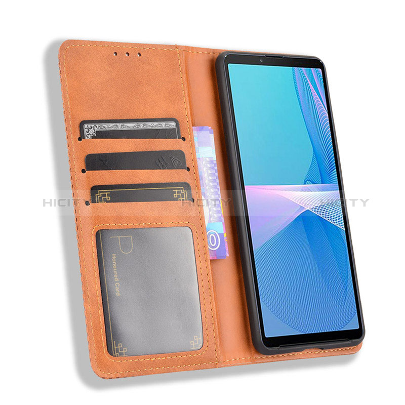 Custodia Portafoglio In Pelle Cover con Supporto BY4 per Sony Xperia 10 III Lite