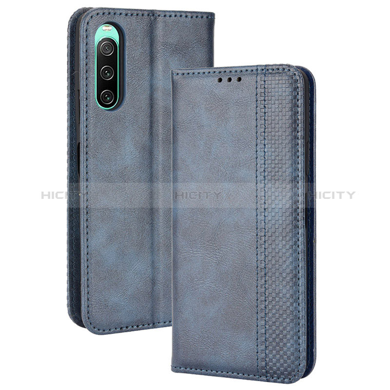 Custodia Portafoglio In Pelle Cover con Supporto BY4 per Sony Xperia 10 IV SO-52C