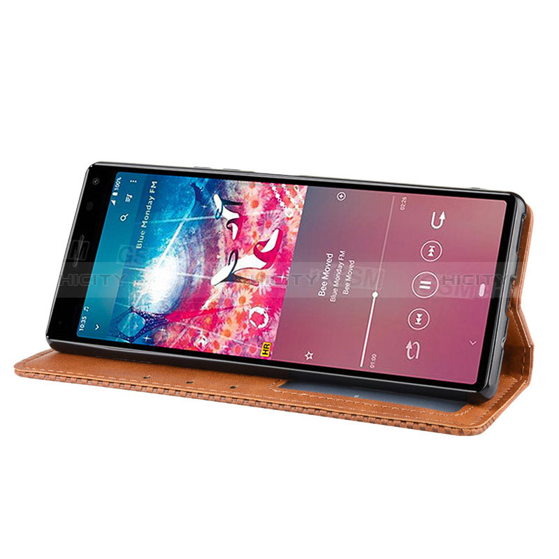 Custodia Portafoglio In Pelle Cover con Supporto BY4 per Sony Xperia 8