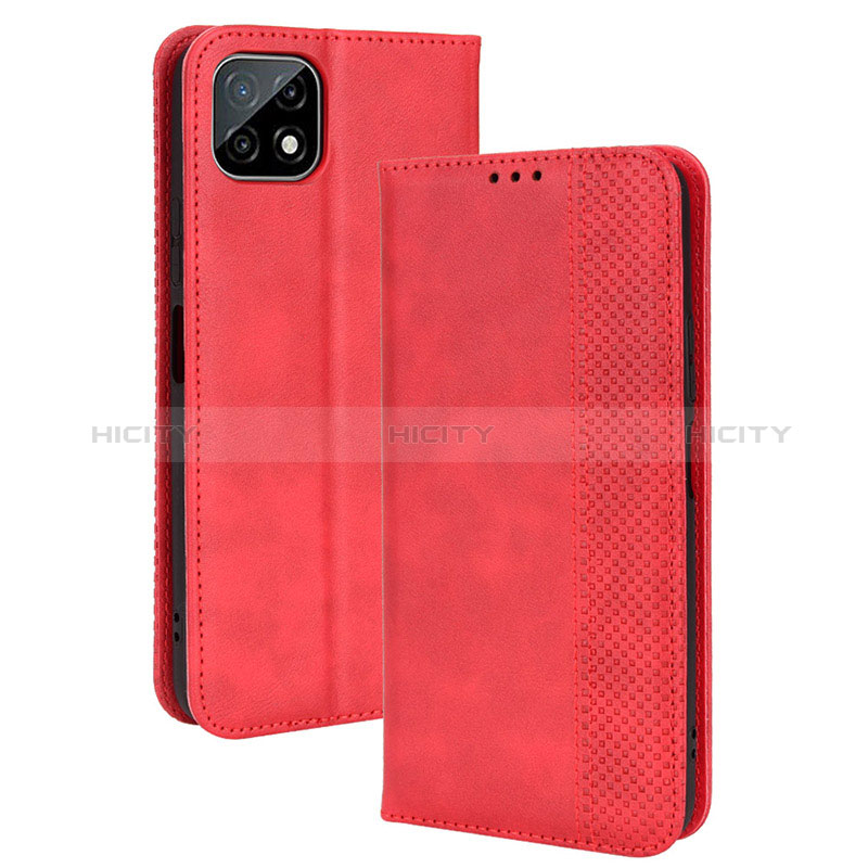 Custodia Portafoglio In Pelle Cover con Supporto BY4 per Wiko T3 Rosso