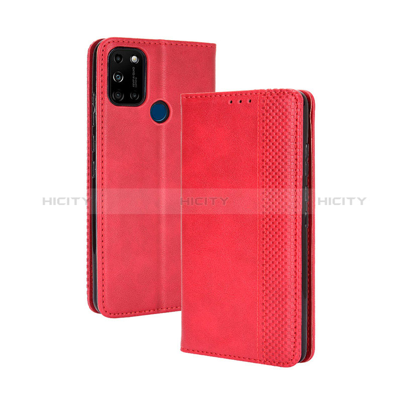 Custodia Portafoglio In Pelle Cover con Supporto BY4 per Wiko View5 Rosso