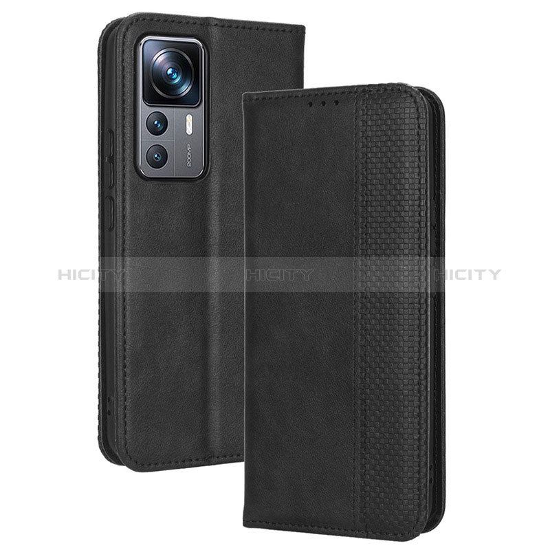 Custodia Portafoglio In Pelle Cover con Supporto BY4 per Xiaomi Mi 12T Pro 5G Nero