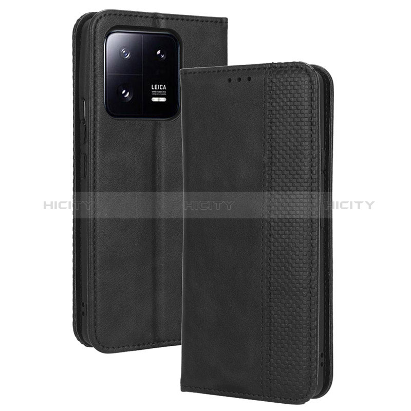 Custodia Portafoglio In Pelle Cover con Supporto BY4 per Xiaomi Mi 13 5G Nero