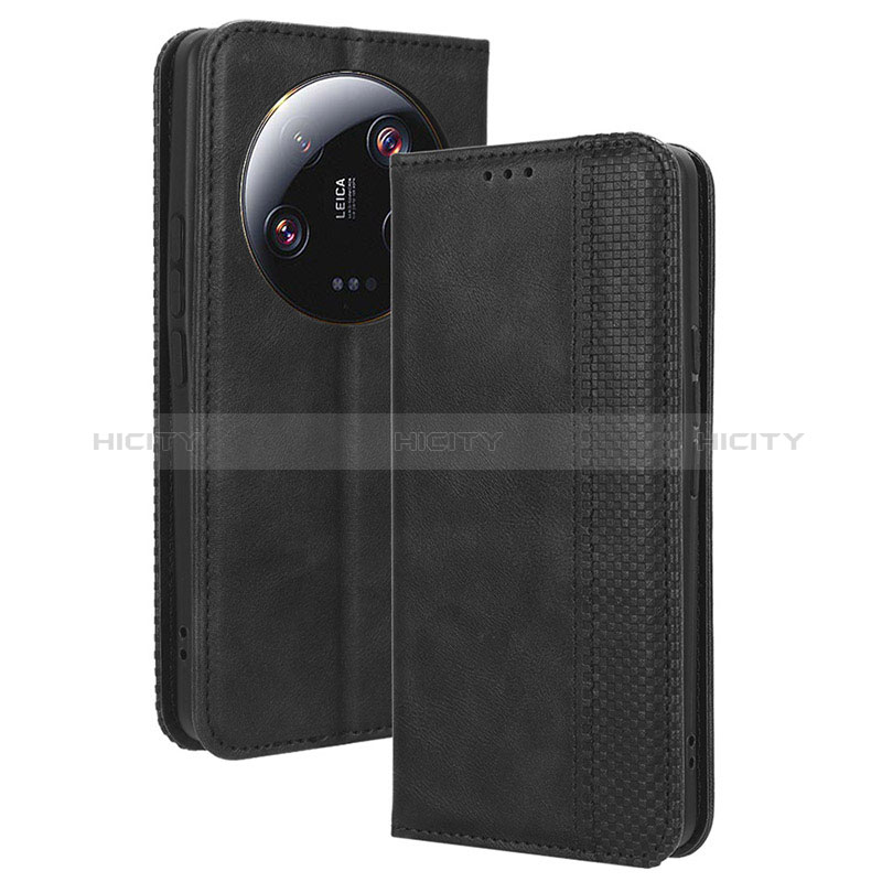 Custodia Portafoglio In Pelle Cover con Supporto BY4 per Xiaomi Mi 13 Ultra 5G Nero