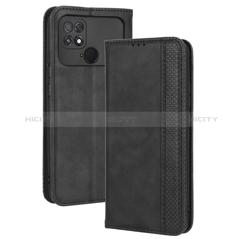 Custodia Portafoglio In Pelle Cover con Supporto BY4 per Xiaomi Poco C40 Nero