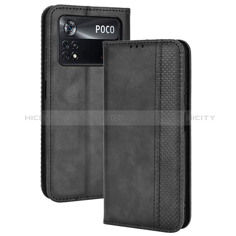 Custodia Portafoglio In Pelle Cover con Supporto BY4 per Xiaomi Poco M4 Pro 4G