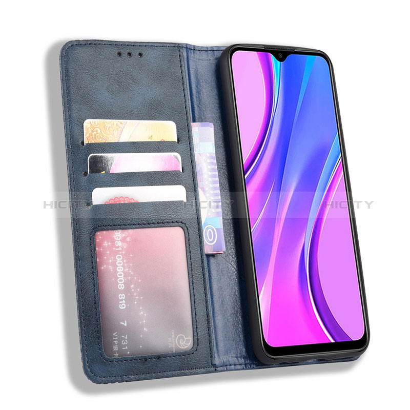 Custodia Portafoglio In Pelle Cover con Supporto BY4 per Xiaomi Redmi 9 Prime India