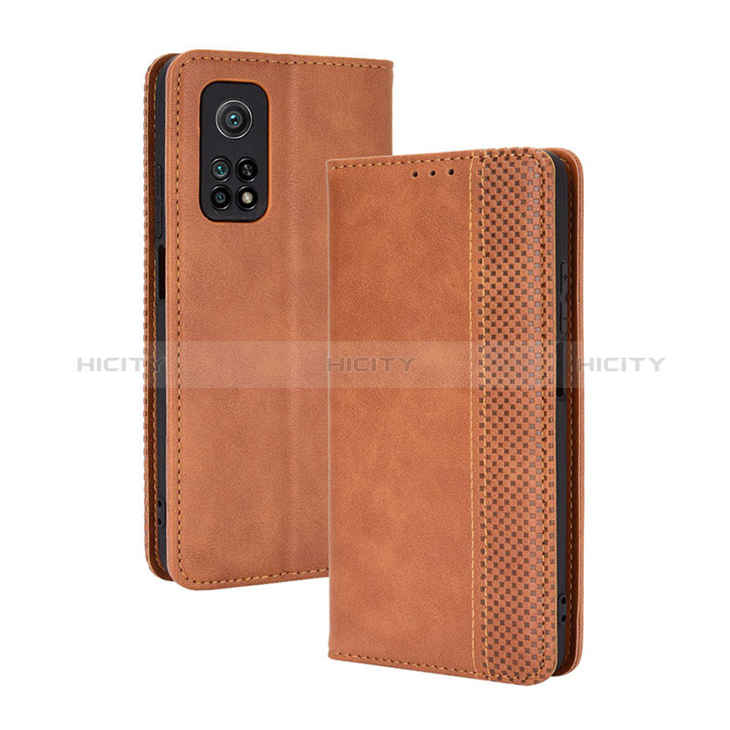 Custodia Portafoglio In Pelle Cover con Supporto BY4 per Xiaomi Redmi K30S 5G Marrone