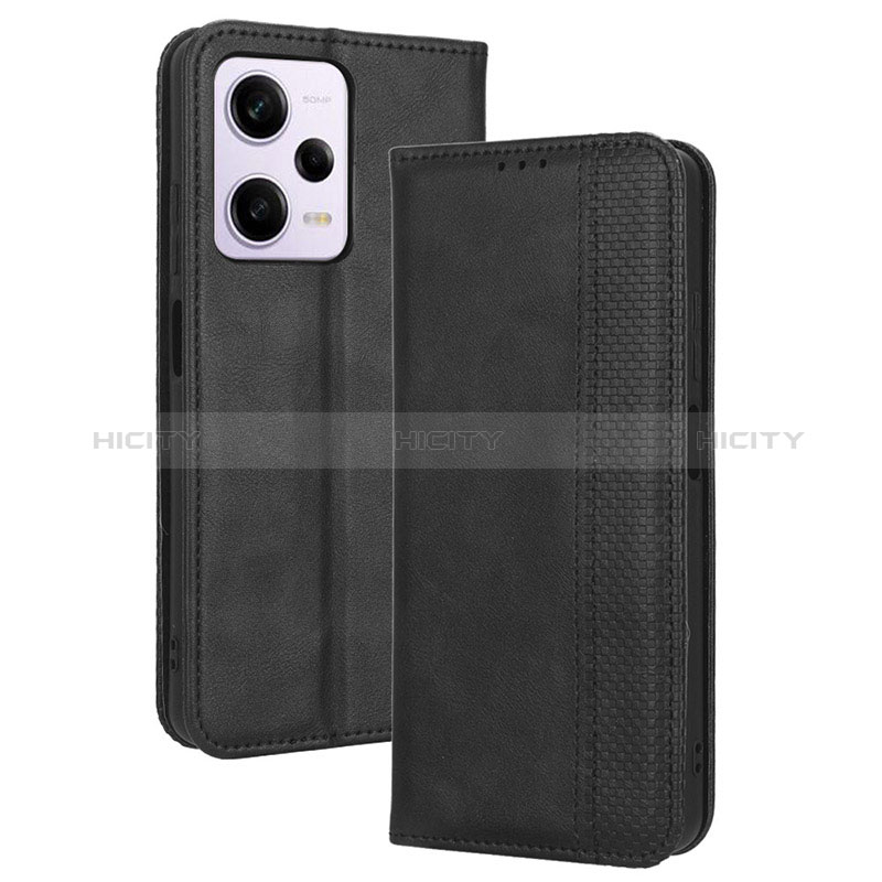 Custodia Portafoglio In Pelle Cover con Supporto BY4 per Xiaomi Redmi Note 12 Explorer Nero