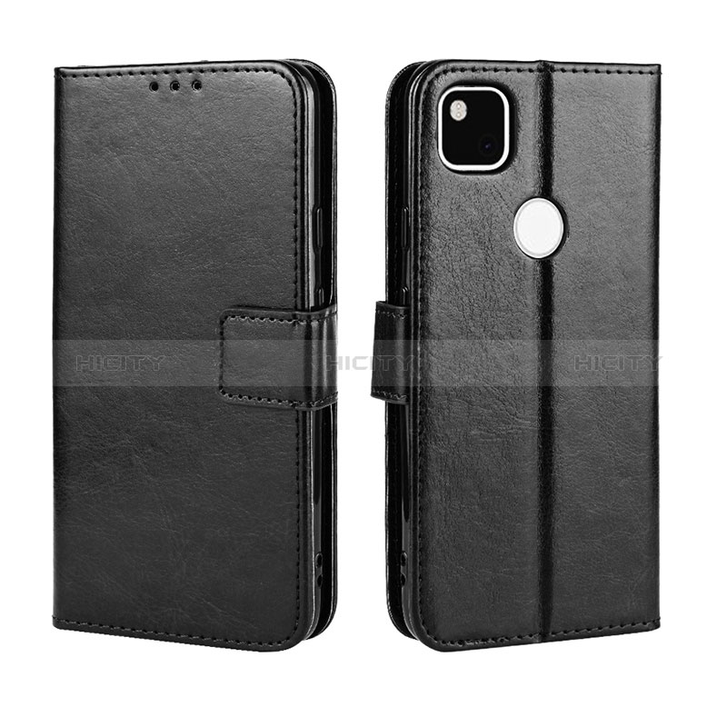 Custodia Portafoglio In Pelle Cover con Supporto BY5 per Google Pixel 4a Nero