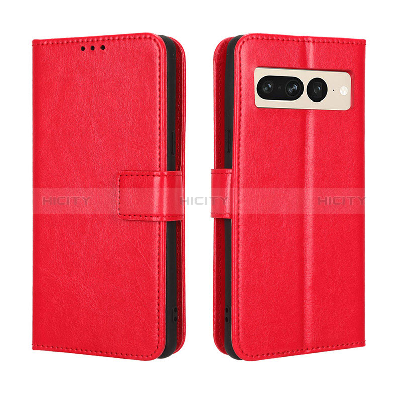 Custodia Portafoglio In Pelle Cover con Supporto BY5 per Google Pixel 7 Pro 5G Rosso