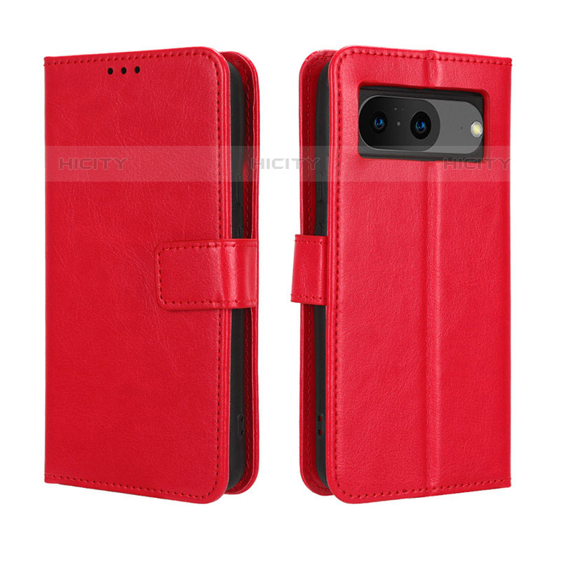 Custodia Portafoglio In Pelle Cover con Supporto BY5 per Google Pixel 8 5G Rosso