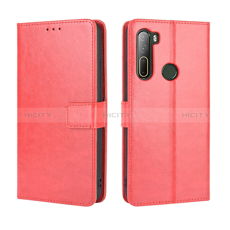 Custodia Portafoglio In Pelle Cover con Supporto BY5 per HTC U20 5G Rosso