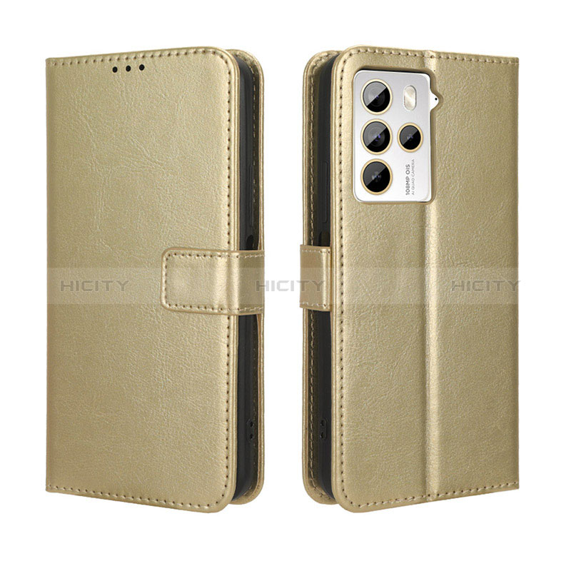 Custodia Portafoglio In Pelle Cover con Supporto BY5 per HTC U23 5G Oro