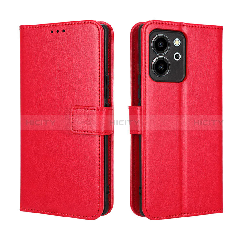 Custodia Portafoglio In Pelle Cover con Supporto BY5 per Huawei Honor 80 SE 5G Rosso