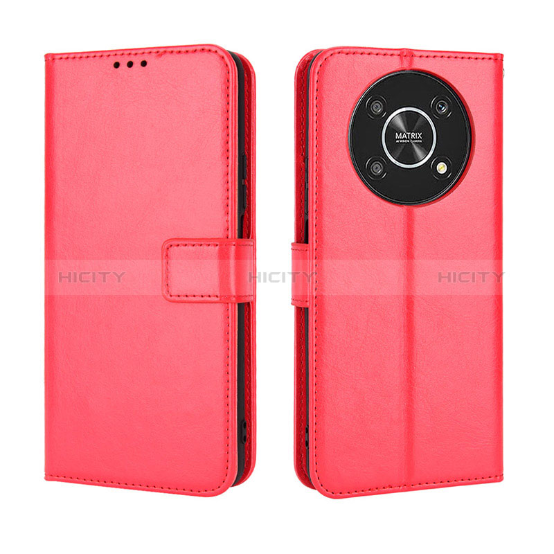 Custodia Portafoglio In Pelle Cover con Supporto BY5 per Huawei Honor Magic4 Lite 5G Rosso