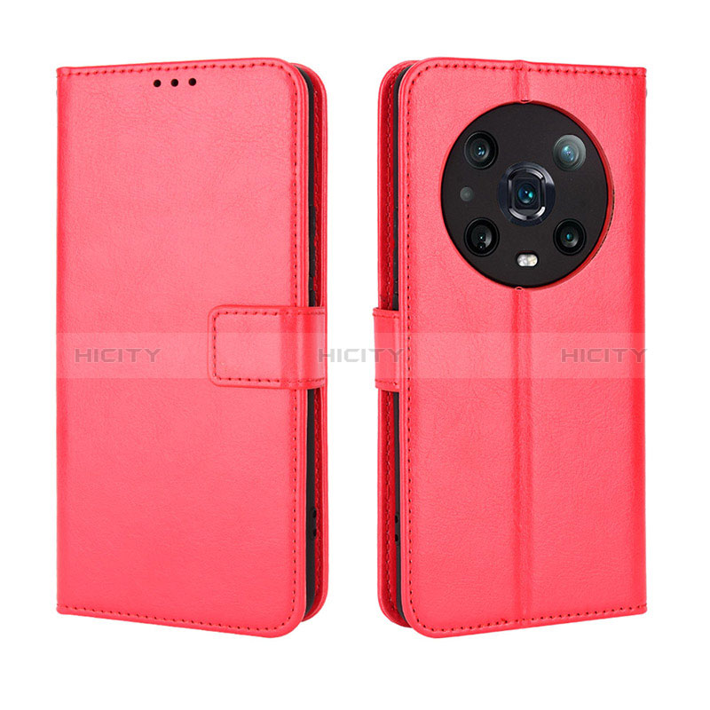 Custodia Portafoglio In Pelle Cover con Supporto BY5 per Huawei Honor Magic4 Pro 5G Rosso