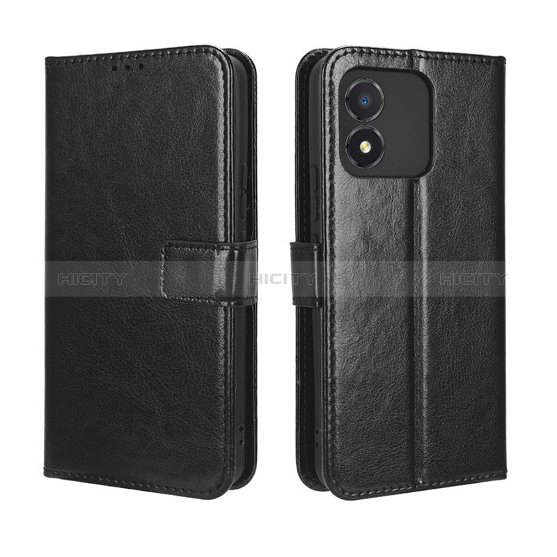 Custodia Portafoglio In Pelle Cover con Supporto BY5 per Huawei Honor X5 Nero