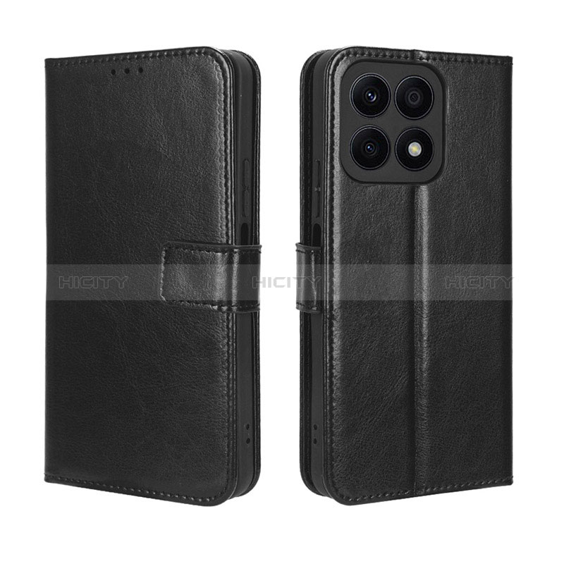 Custodia Portafoglio In Pelle Cover con Supporto BY5 per Huawei Honor X8a 4G Nero