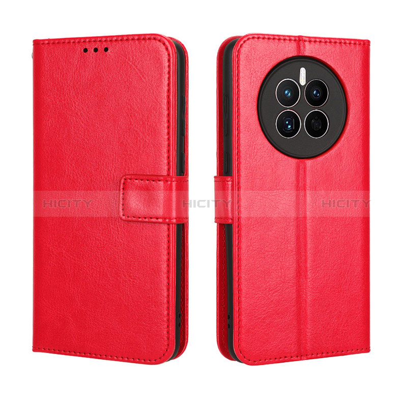 Custodia Portafoglio In Pelle Cover con Supporto BY5 per Huawei Mate 50 Rosso