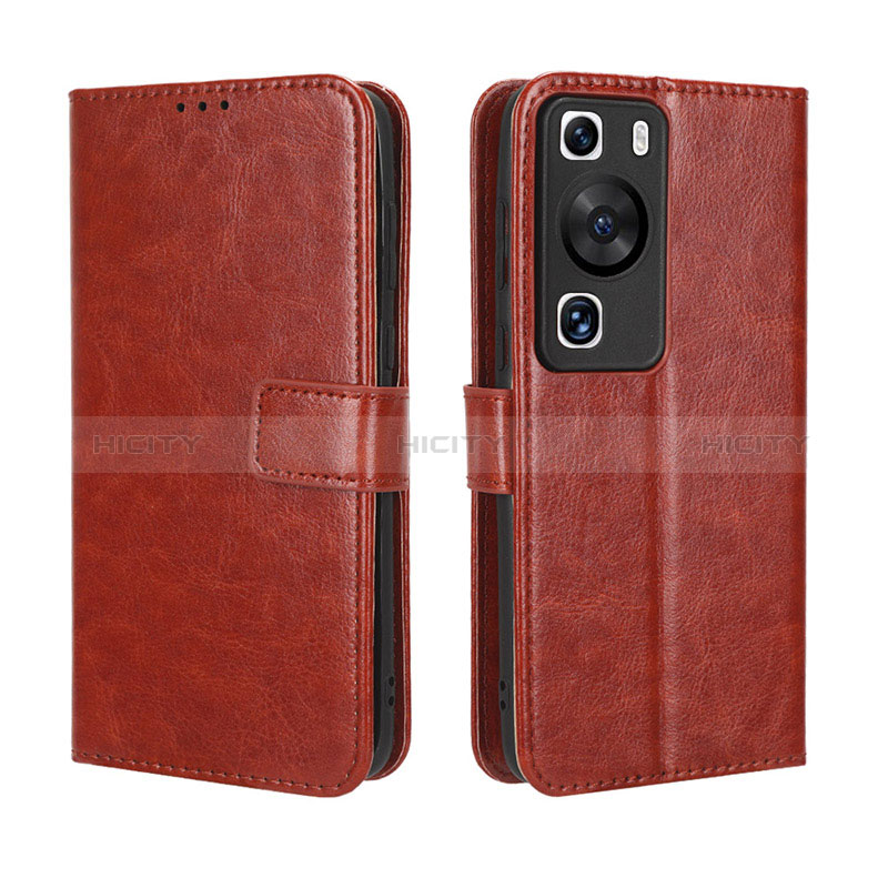 Custodia Portafoglio In Pelle Cover con Supporto BY5 per Huawei P60 Pro