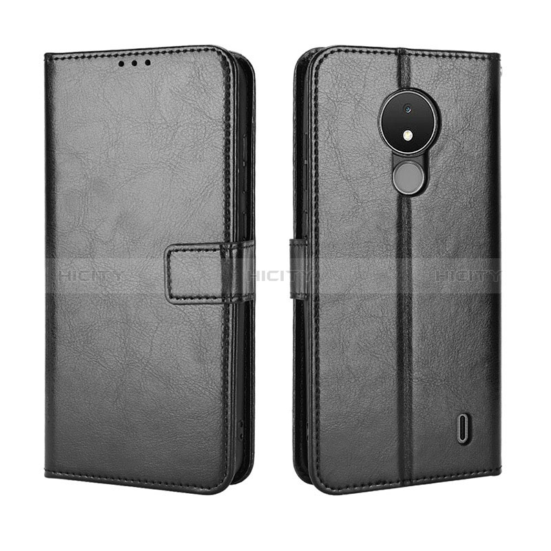 Custodia Portafoglio In Pelle Cover con Supporto BY5 per Nokia C21 Nero