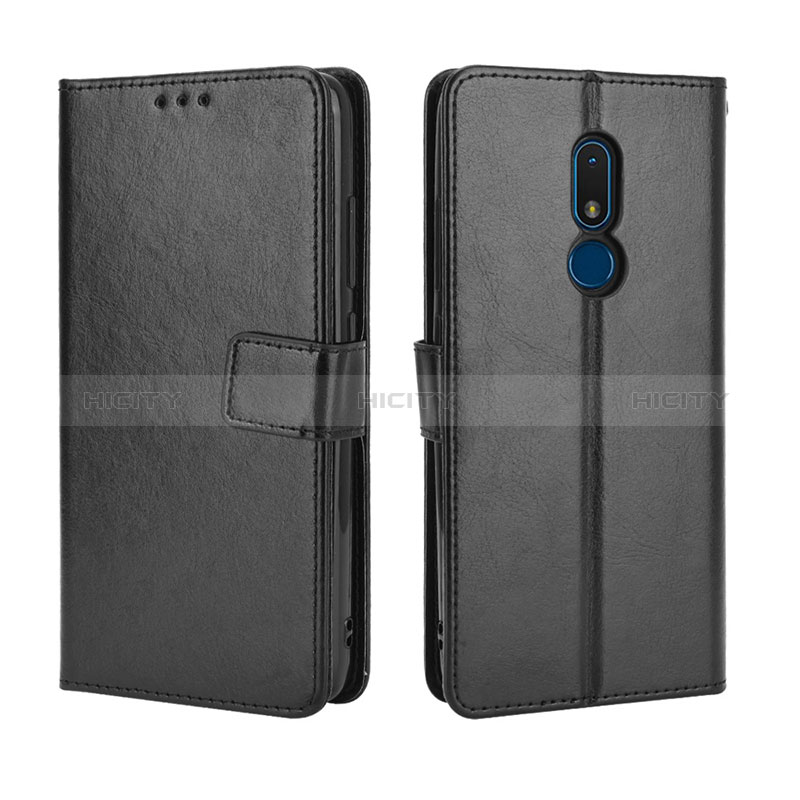 Custodia Portafoglio In Pelle Cover con Supporto BY5 per Nokia C3 Nero