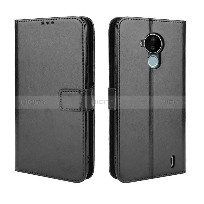 Custodia Portafoglio In Pelle Cover con Supporto BY5 per Nokia C30 Nero