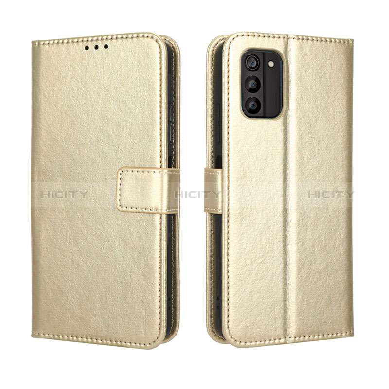 Custodia Portafoglio In Pelle Cover con Supporto BY5 per Nokia G100 Oro