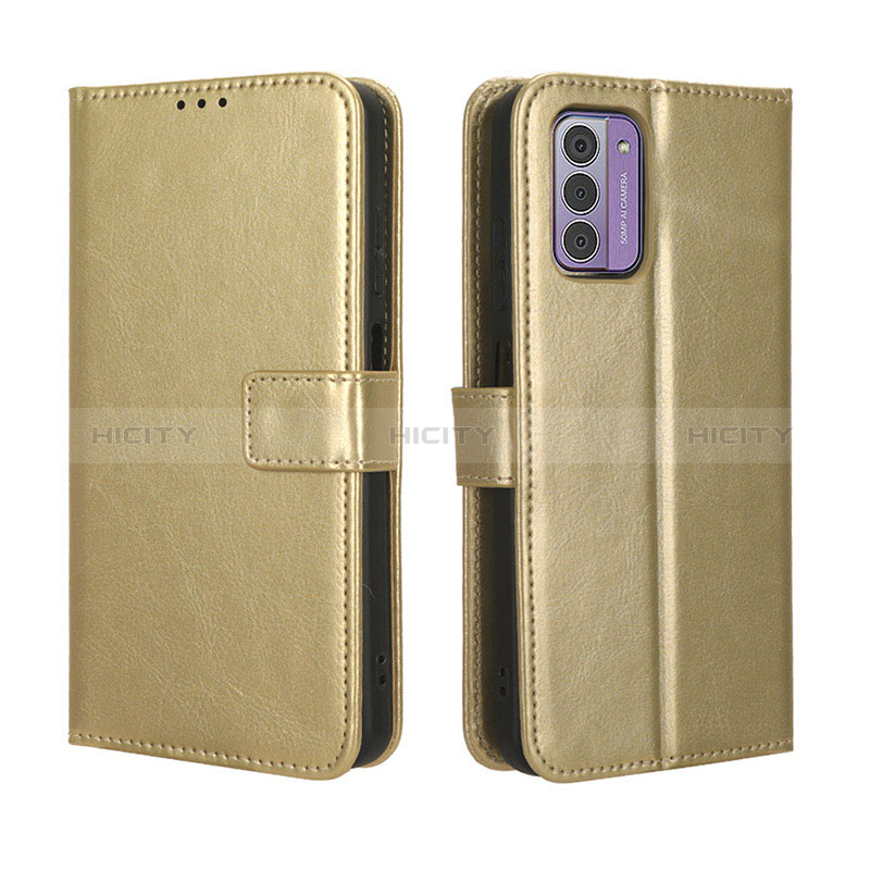 Custodia Portafoglio In Pelle Cover con Supporto BY5 per Nokia G310 5G Oro