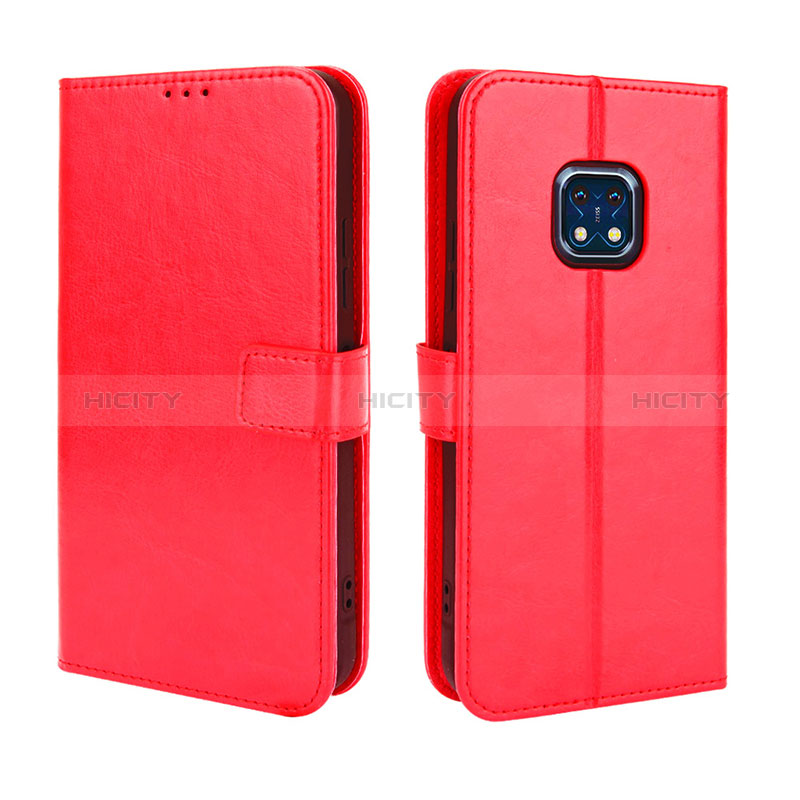 Custodia Portafoglio In Pelle Cover con Supporto BY5 per Nokia XR20 Rosso