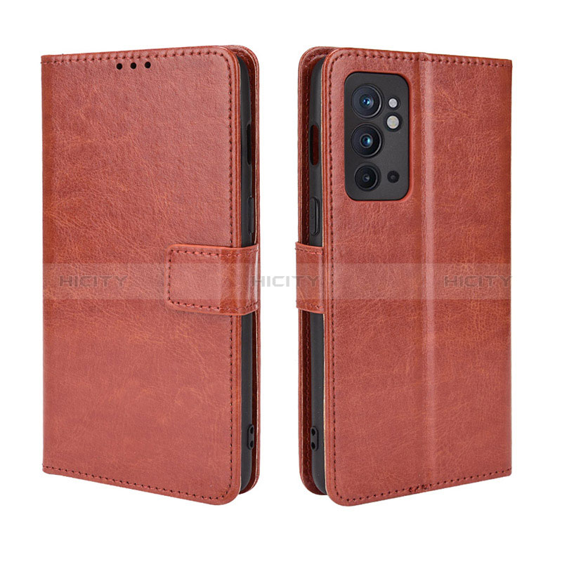 Custodia Portafoglio In Pelle Cover con Supporto BY5 per OnePlus 9RT 5G Marrone