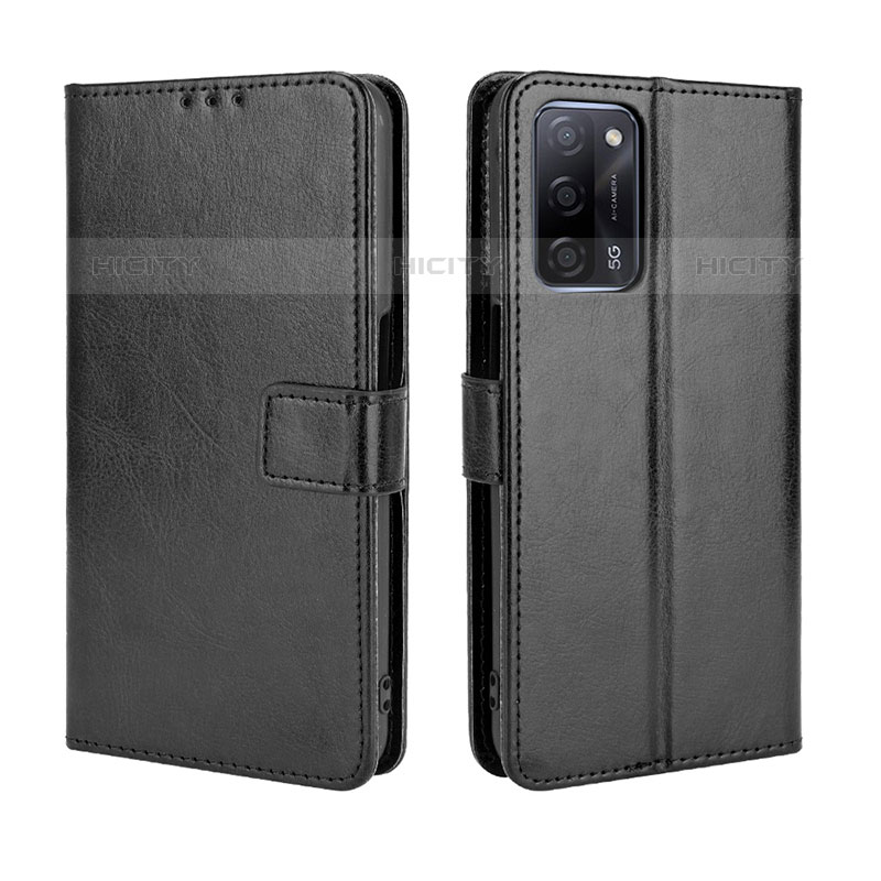 Custodia Portafoglio In Pelle Cover con Supporto BY5 per Oppo A53s 5G Nero