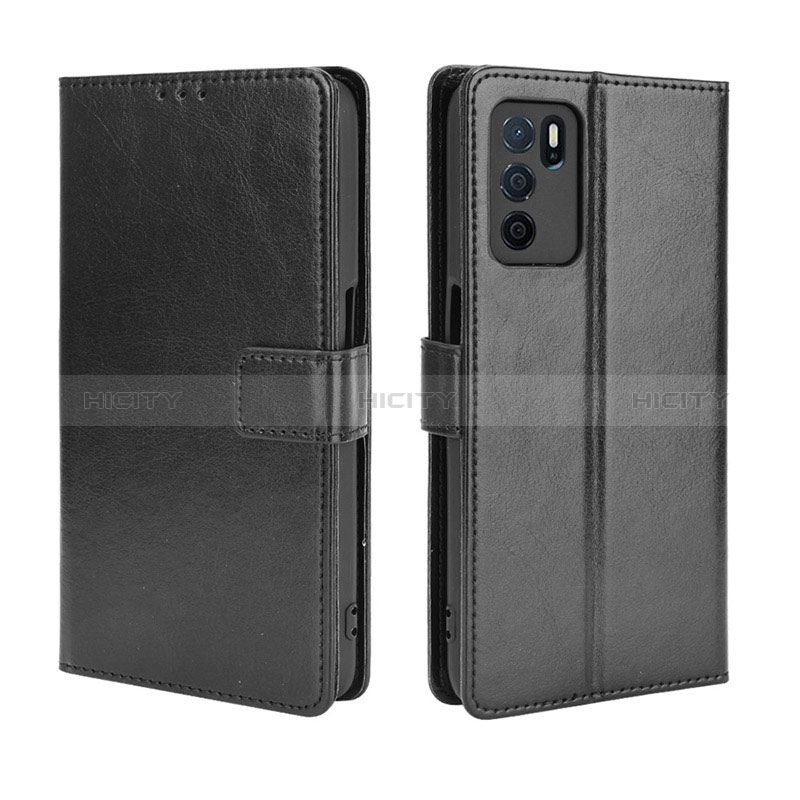 Custodia Portafoglio In Pelle Cover con Supporto BY5 per Oppo A54s Nero