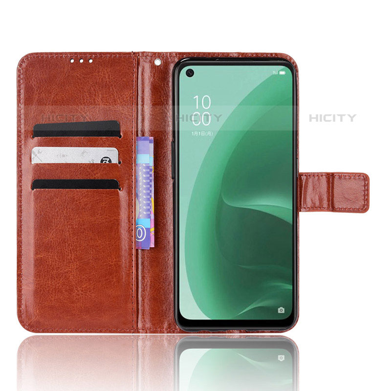 Custodia Portafoglio In Pelle Cover con Supporto BY5 per Oppo A55S 5G