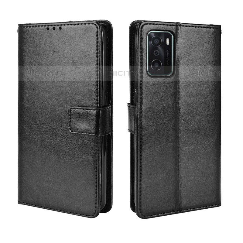 Custodia Portafoglio In Pelle Cover con Supporto BY5 per Oppo A55S 5G Nero