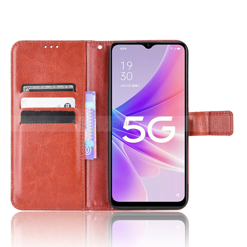 Custodia Portafoglio In Pelle Cover con Supporto BY5 per Oppo A56S 5G