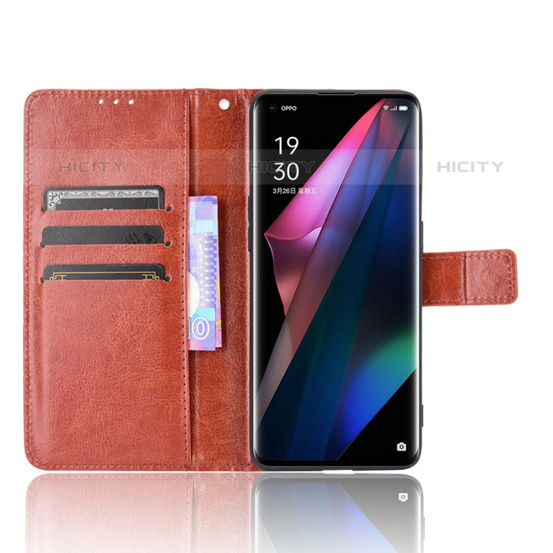 Custodia Portafoglio In Pelle Cover con Supporto BY5 per Oppo Find X3 Pro 5G